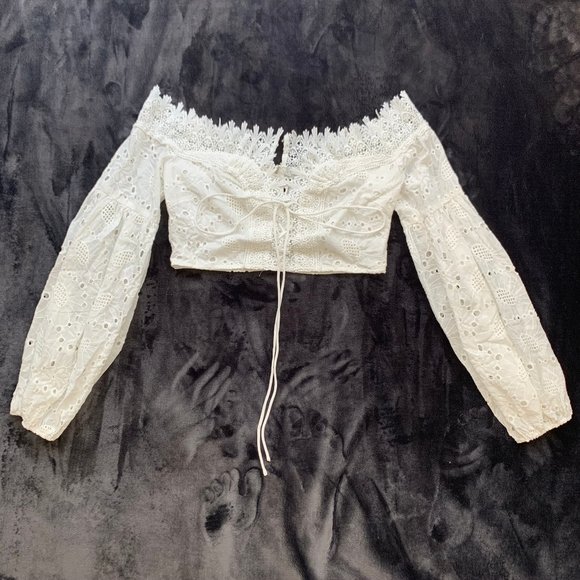 12th Tribe Tops - 12th Tribe White Crop Top